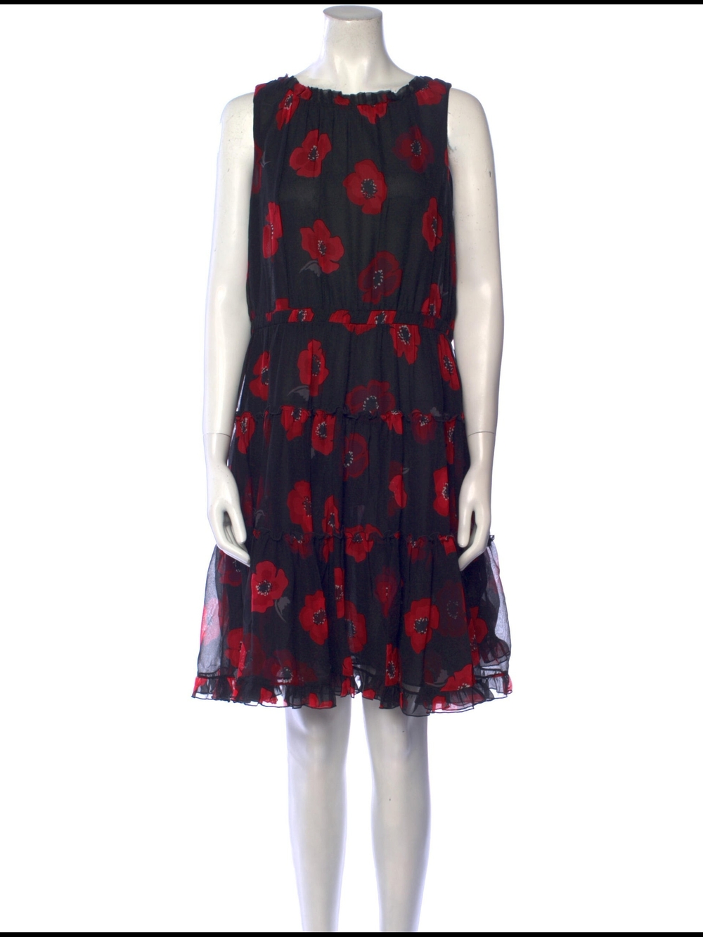 Kate Spade Black and Red Floral Print Dress